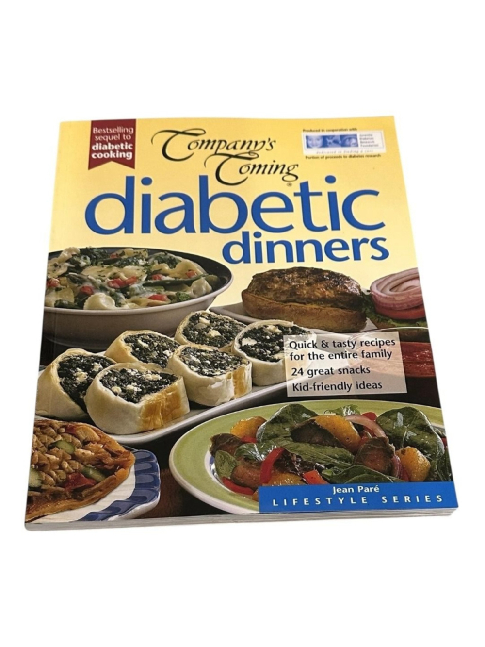 Company's Coming Diabetic Dinners Jean Pare Lifestyle Yellow PB Canada Cookbook
